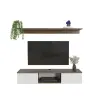  Hanah Home TV Stand Walnut White Elia - Walnut, White