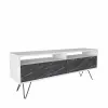  Hanah Home TV Stand White Bendire Flay - White, Bendire