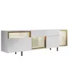  Hanah Home TV Stand White Gold Norm - White, Gold