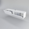  Hanah Home TV Stand White Poling - White