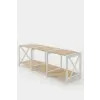  Hanah Home TV Stand White Tv Unit - White