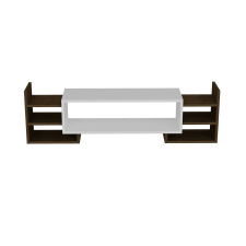  Hanah Home TV Unit White Walnut Sema - White, Walnut bútor