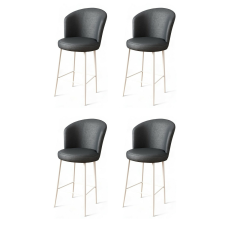 Hanah Home Uras Anthracite and White bárszék szett, 4 db, antracit, 4 db bútor