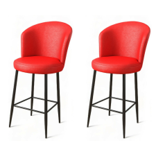 Hanah Home Uras Red bárszék szett, 2 db, piros, 2 db bútor