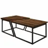  Hanah Home Verona Dohányzóasztal Szett Rusztikus Dió P0024623 - Rusztikus Dió