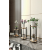 Hanah Home Virágállvány Flower Desk Round - Oak, krém