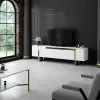  Hanah Home Yildiz TV állvány Fehér Arany - Fehér, Arany