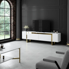  Hanah Home Yildiz TV állvány Fehér Arany - Fehér, Arany bútor