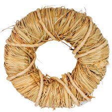  Háncs koszorú natúr D30x8cm dekorációs kellék