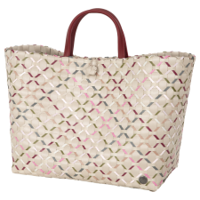 Handedby Â® SUMMER SHADES Shopper -mix39 marsala red mix on grey kézitáska és bőrönd