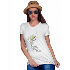  Hands of Life - Női V Nyakú Póló