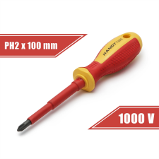 Handy (10569) szigetelt csavarhúzó PH2x6x100 mm, 1000V-ig barkácsolás, csiszolás, rögzítés