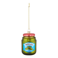 HANG ON üveg karácsonyfadísz, savanyú uborka karácsonyfadísz