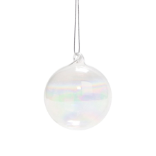 HANG ON üveggömb átlátszó ? 8 cm, 6 db-os szett karácsonyfadísz