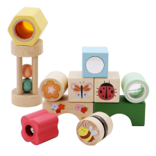  Hangot adó, rovaros építőkocka (14 db-os) fajáték