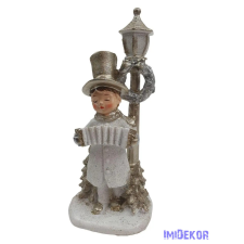  Hangszeres téli figura lámpaoszloppal -Lány dekorációs kellék