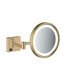 Hansgrohe AddStoris Borotválkozótükör LED világítással szálcsiszolt bronz 41790140 fürdőszoba kiegészítő