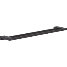 Hansgrohe AddStoris Fürdőlepedő tartó dupla sínnel matt fekete 41743670 fürdőszoba kiegészítő