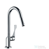 Hansgrohe AX Citterio egykaros konyhai csaptelep kihúzható zuhanyfejjel DN15, króm 39835000