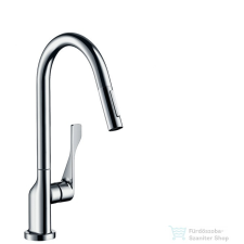 Hansgrohe AX Citterio egykaros konyhai csaptelep kihúzható zuhanyfejjel DN15, króm 39835000 csaptelep