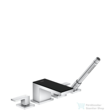 Hansgrohe AX MYEDITION 4-lyukú kádperemre szerelhető kádcsaptelep, fekete/króm 47430600 csaptelep