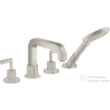 Hansgrohe AXÍOR CITTERIO 4 üléses kádtöltő csaptelep zuhanyszettel,rozsdamentes acél hatású 39446800 csaptelep
