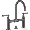 Hansgrohe AXOR MONTREUX 220 kétkaros mosdó csaptelep automata leeresztővel,szálcsiszolt fekete króm 16511340