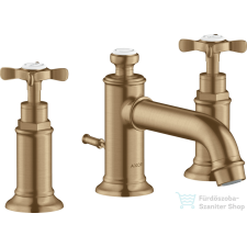 Hansgrohe AXOR MONTREUX 3 üléses mosdó csaptelep automata leeresztővel,szálcsiszolt bronz 16536140 csaptelep