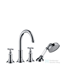 Hansgrohe AXOR MONTREUX 4-lyukú, peremre szerelhető kádcsaptelep, króm 16546000 csaptelep