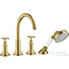 Hansgrohe AXOR MONTREUX 4 üléses peremre szerelhető kádtöltő csaptelep,szálcsiszolt sárgaréz hatású 16546950