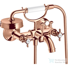 Hansgrohe AXOR MONTREUX kádtöltő csaptelep zuhanyszettel,polírozott vörös arany hatású 16540300 csaptelep
