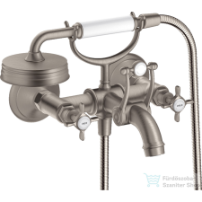 Hansgrohe AXOR MONTREUX kádtöltő csaptelep zuhanyszettel,rozsdamentes acél hatású 16540800 csaptelep