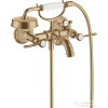 Hansgrohe AXOR MONTREUX kétkaros kádtöltő csaptelep zuhanyszettel,szálcsiszolt bronz 16551140
