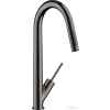 Hansgrohe Axor Starck 270 mosogató csaptelep kihúzható kifolyóval DN15, polírozott fekete króm 10821330