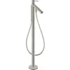 Hansgrohe AXOR STARCK szabadon álló kádtöltő csaptelep zuhanyszettel, alaptest nélkül, rozsdamentes acél hatású 10456800