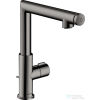 Hansgrohe AXOR UNO Select 220 magasított mosdócsaptelep automata leeresztővel, polírozott fekete króm 45016330