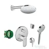 Hansgrohe falsík alatti zuhanyrendszer VERNIS BLEND kezelővel, kiegészítőkkel, króm SANI21HHH012