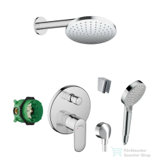 Hansgrohe falsík alatti zuhanyrendszer VERNIS BLEND kezelővel, kiegészítőkkel, króm SANI21HHH012 csaptelep