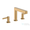 Hansgrohe FINORIS 110 3 üléses mosdó csaptelep click-clack leeresztővel, szálcsiszolt bronz 76033140