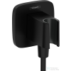 Hansgrohe FIXFIT Q zuhanytartó gégecső csatlakozóval, matt fekete 26887670