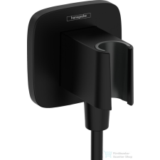 Hansgrohe FIXFIT Q zuhanytartó gégecső csatlakozóval, matt fekete 26887670 csaptelep
