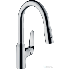 Hansgrohe FOCUS M42 180 Eco kihúzható fejes mosogató csaptelep,2 jet, króm 71862000 csaptelep