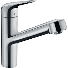 Hansgrohe Focus M42 Egykaros konyhai csaptelep kihúzható kifolyóval króm 71814000 csaptelep