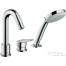 Hansgrohe LOGIS 3 üléses kádtöltő csaptelep zuhanyszettel,Secuflex, króm 71310000 csaptelep