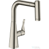Hansgrohe METRIS M71 kihúzható fejes mosogató csaptelep 220,2 jet,SBox, rozsdamentes acél hatású 73800800
