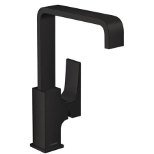 Hansgrohe Metropol egykaros mosdócsaptelep 230 Push-Open lefolyóval matt fekete csaptelep