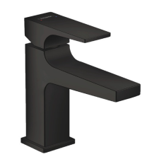Hansgrohe Metropol egykaros mosdócsaptelep normál fogantyú 100 Push-Open lefolyóval matt fekete csaptelep