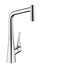 Hansgrohe Mosogató csaptelep Hansgrohe Metris M71 kihúzható zuhannyal króm 14820000 csaptelep