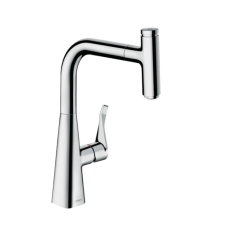 Hansgrohe Mosogató csaptelep Hansgrohe Metris Select M71 kihúzható zuhannyal króm 14857000 csaptelep