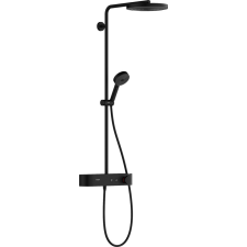 Hansgrohe Pulsify S Showerpipe 260 1 jet és ShowerTablet Select 400 Matt fekete csaptelep